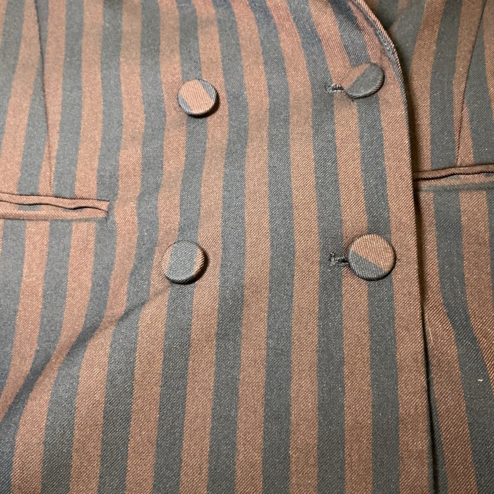 Women's Striped Black and Brown Blazer - Picture 10 of 10